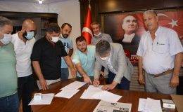 BAŞKAN YAVUZ YENİ OTOGALERİCİLER SİTESİNİN ANA SÖZLEŞMESİNİ İMZALADI
