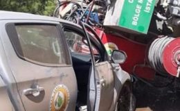 Hatay'daki orman yangınında arazöz kaza yaptı