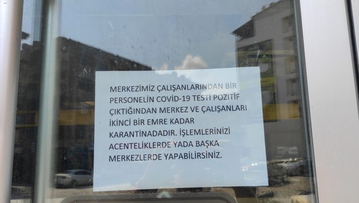Samandağ'da PTT şubesi karantinaya alındı