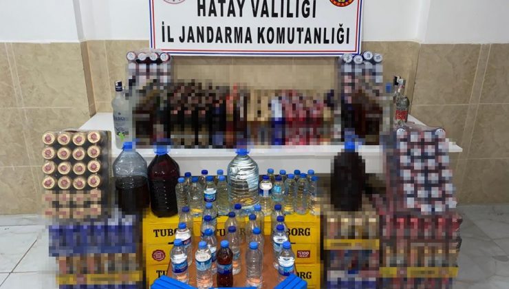 Hatay’da 241 litre kaçak içki ele geçirildi