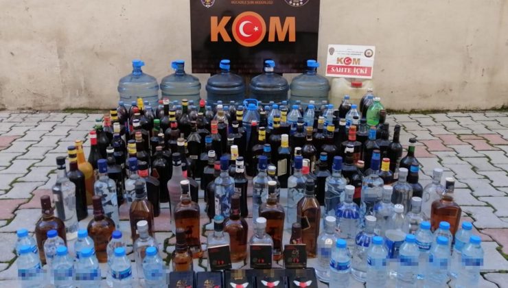 Hatay’da kaçak ve sahte içki operasyonu