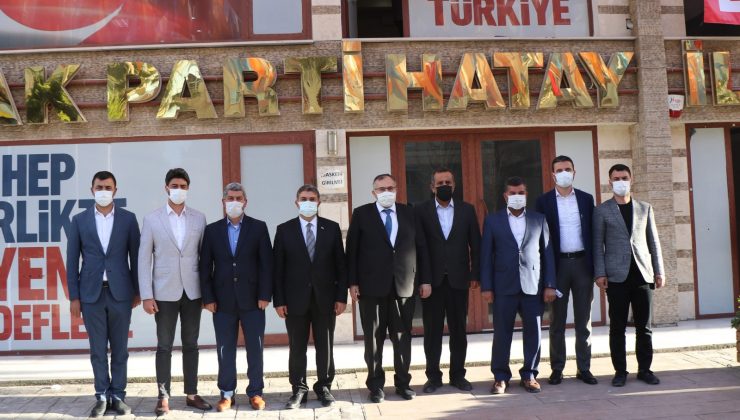 HATAY SAADET’TEN AK PARTİ İL BAŞKANI YEŞİLDAL’A HAYIRLI OLSUN ZİYARETİ