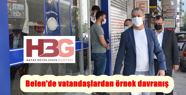 Belen’de vatandaşlardan örnek davranış