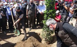 Bakan Pakdemirli Hatay’daki yanan alanda fidan dikti