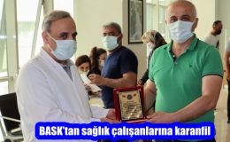 BASK’tan sağlık çalışanlarına karanfil