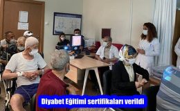 Diyabet Eğitimi sertifikaları verildi