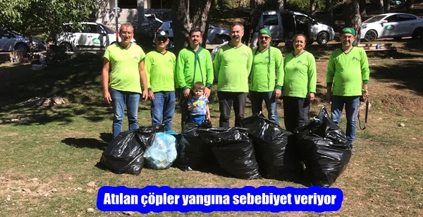 Atılan çöpler yangına sebebiyet veriyor