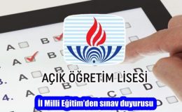 İl Milli Eğitim’den sınav duyurusu