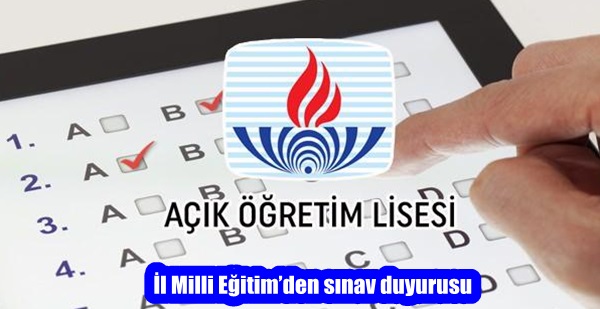 İl Milli Eğitim’den sınav duyurusu