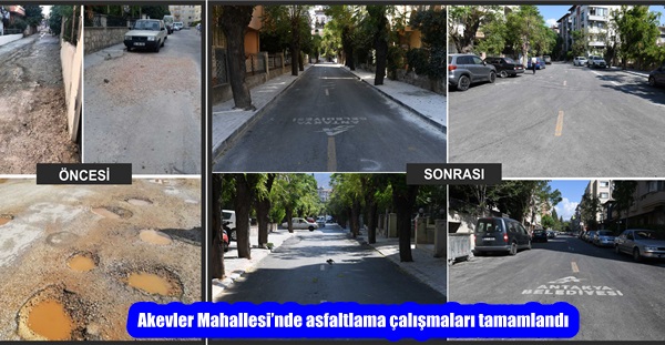 Akevler Mahallesi’nde asfaltlama çalışmaları tamamlandı