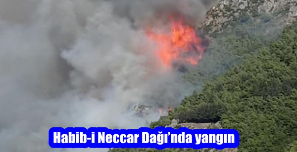 Habib-i Neccar Dağı’nda yangın