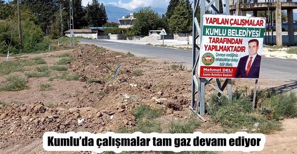 Kumlu’da çalışmalar tam gaz devam ediyor