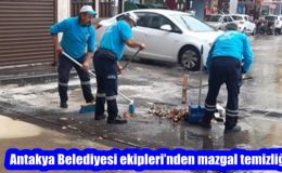 Antakya Belediyesi ekipleri’nden mazgal temizliği