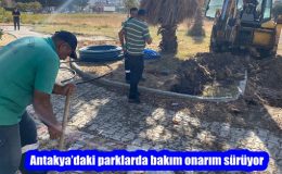 Antakya’daki parklarda bakım onarım sürüyor