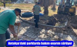 Antakya’daki parklarda bakım onarım sürüyor