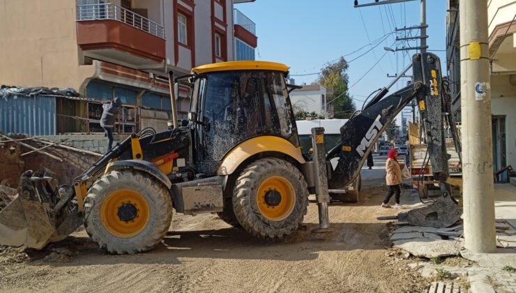 Samandağ Girne Caddesi’nde çalışma başladı