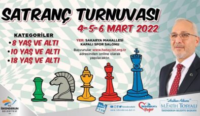 İskenderun Belediyesi satranç turnuvası başlıyor