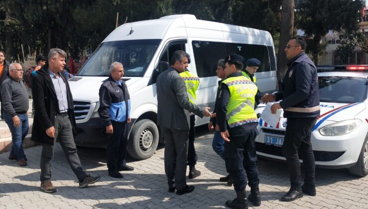 Samandağ’da öğrenci servisleri denetlendi