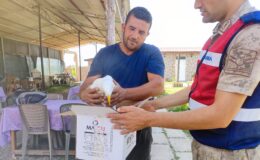 Hatay’da yaralı gümüş martıya vatandaş şefkati