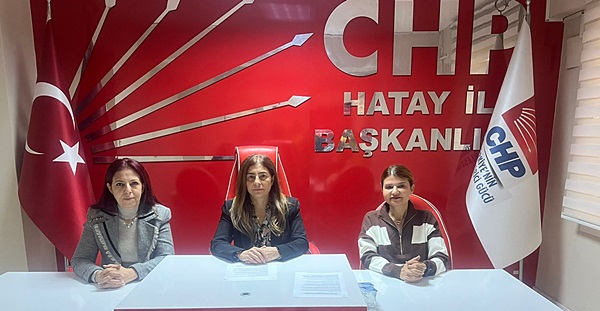 CHP Hatay kadına şiddete dur dedi