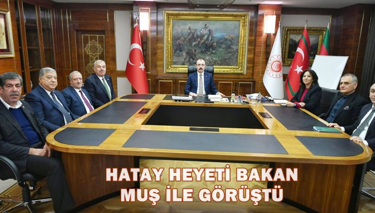 Hatay heyeti Bakan Muş ile görüştü