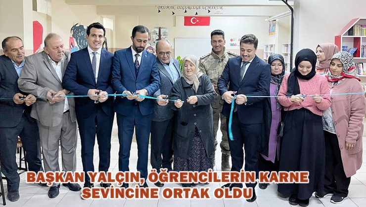 BAŞKAN YALÇIN, ÖĞRENCİLERİN KARNE SEVİNCİNE ORTAK OLDU