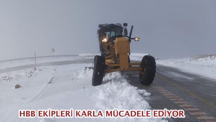 HBB EKİPLERİ KARLA MÜCADELE EDİYOR