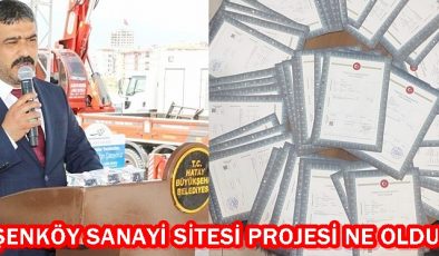 ŞENKÖY SANAYİ SİTESİ PROJESİ NE OLDU?