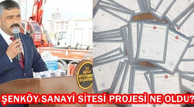 ŞENKÖY SANAYİ SİTESİ PROJESİ NE OLDU?