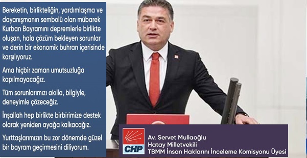 MULLAOĞLU: KURBAN BAYRAMINIZ KUTLU OLSUN