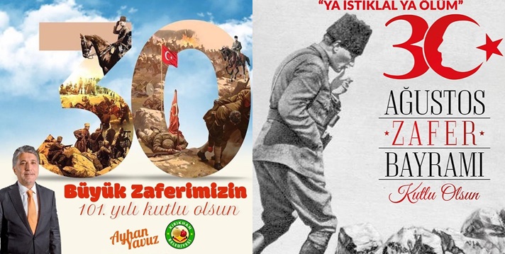 YAVUZ; “30 AĞUSTOS ZAFER BAYRAMIMIZIN 101. YILI KUTLU OLSUN”