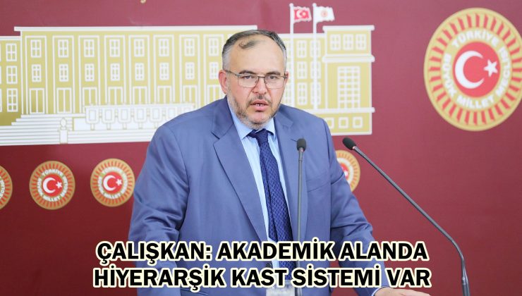 ÇALIŞKAN: AKADEMİK ALANDA HİYERARŞİK KAST SİSTEMİ VAR