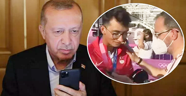 CUMHURBAŞKANI ERDOĞAN METE GAZOZ’U TEBRİK ETTİ