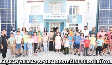 BAŞKAN YILMAZ SPORA DESTEĞİNİ SÜRDÜRÜYOR