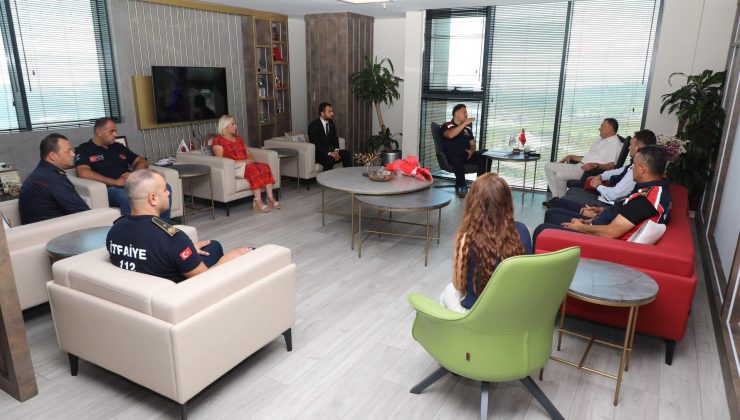 ÖZER GÖVCE VE İTFAİYECİLERDEN LÜTFÜ SAVAŞ’A ZİYARET
