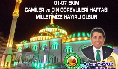 YAVUZ; “CAMİLERİMİZ, DİNİ VE MİLLİ BÜTÜNLÜĞÜMÜZÜ CANLI TUTAN İBADET YERLERİMİZDİR