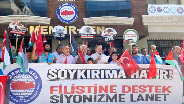 HATAY’DA FİLİSTİN’E DESTEK EYLEMİ GERÇEKLEŞTİ