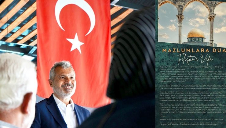 BAŞKAN ÖNTÜRK’TEN İSRAİL’E TEPKİ, FİLİSTİN’E DESTEK: