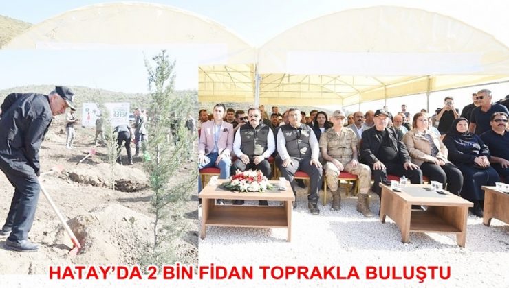 HATAY’DA 2 BİN FİDAN TOPRAKLA BULUŞTU