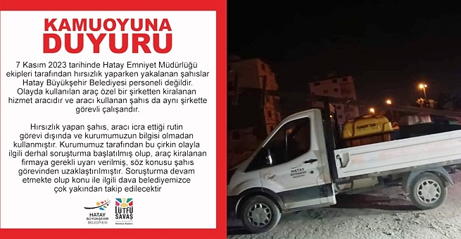 HBB’DE HIRSIZLIK OLAYLA İLGİLİ SORUŞTURMA BAŞLATILDI