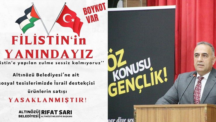 ALTINÖZÜ’NDE İSRAİL ÜRÜNLERİ SATILMAYACAK
