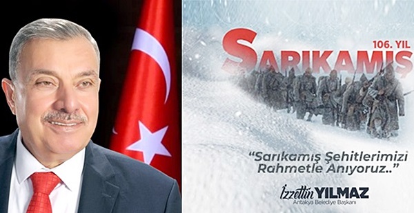 BAŞKAN YILMAZ SARIKAMIŞ ŞEHİTLERİNİ ANDI