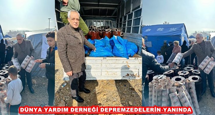 DÜNYA YARDIM DERNEĞİ DEPREMZEDELERİN YANINDA