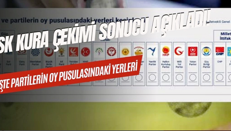 31 MART OY PUSULASI SIRALAMASI İÇİN KURA ÇEKİMİ YAPILDI
