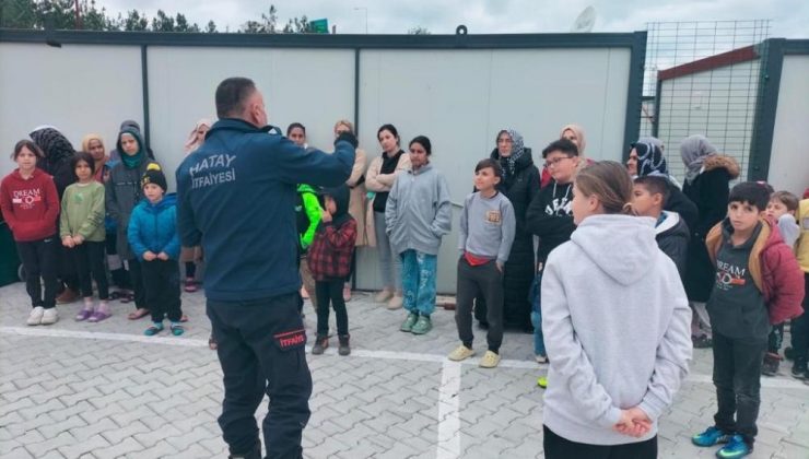 Konteyner kent sakinlerine yangın eğitime verildi