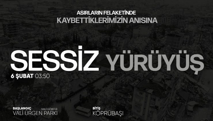 HATAYLILAR 6 ŞUBAT ŞEHİTLERİ İÇİN SESSİZ YÜRÜYECEK