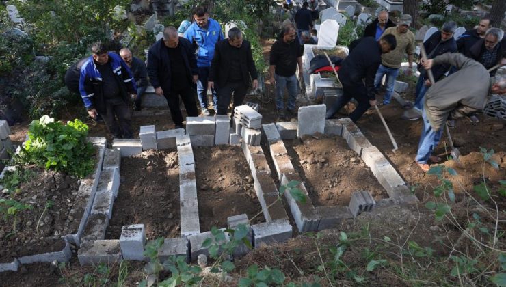 İskenderun’da katledilen anne ve iki çocuğu yan yana toprağa verildi