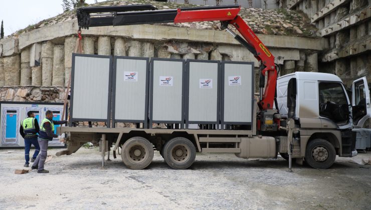 HBB, MOBİL DUŞ VE TUVALETLERİ İHTİYAÇ SAHİPLERİNE ULAŞTIRDI