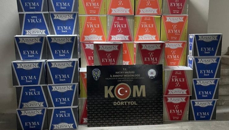 Hatay’da gümrük kaçağı sigara ve makaron operasyonu