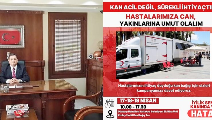 KİMYONOĞLU’NDAN HATAYLILARA KAN BAĞIŞI ÇAĞRISI